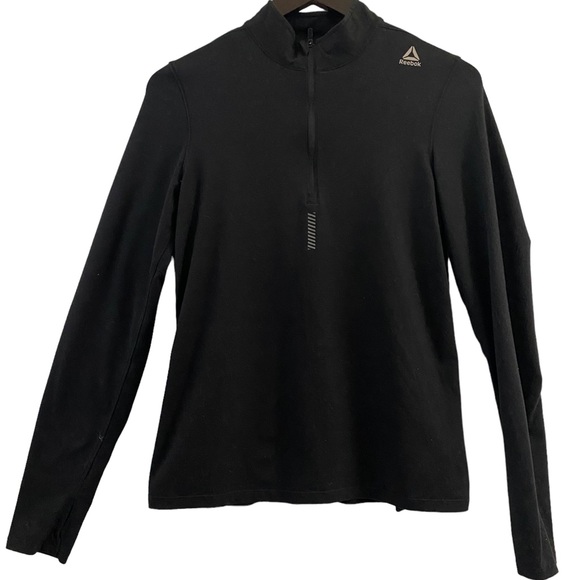 Reebok Black All Around Half-Zip Pullover With Lightweight SpeedWick Fabric - Picture 4 of 15